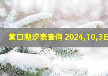 营口潮汐表查询 2024,10,3日